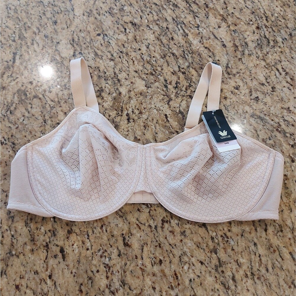 Wacoal 857210 Visual Effects Minimizer Bra 44D NWT Nude UW Unlined Wide Straps